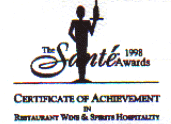 The Sante Awards 1998 - Certificate of Achievement